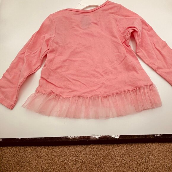 First Impressions Baby Girl Tutu Hem Long Sleeve Top Pink 18 Months - Picture 2 of 4